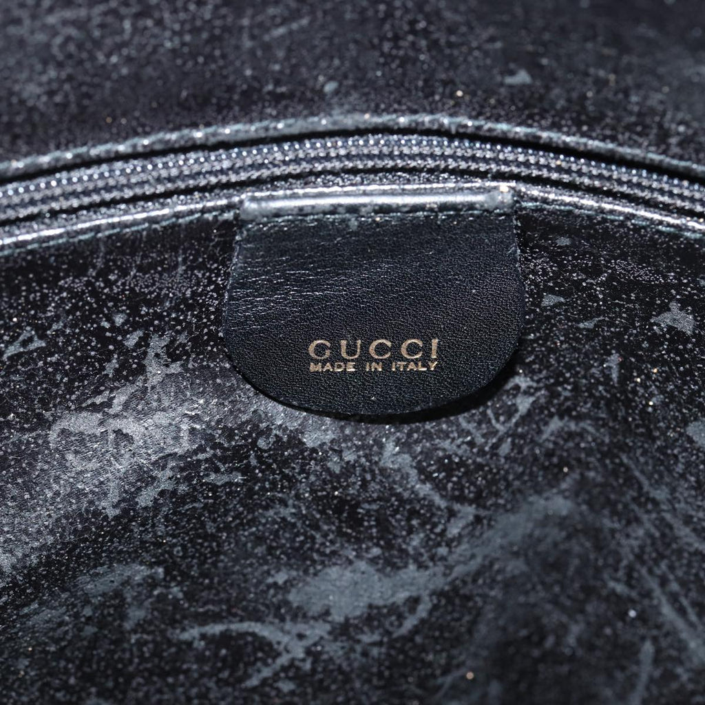 GUCCI Bamboo Hand Bag Leather 2way Black 000 122 0290 80072
