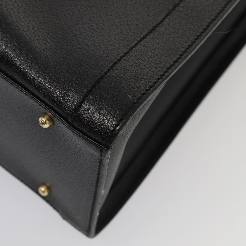 GUCCI Bamboo Hand Bag Leather Black 002 1186 0259 80116