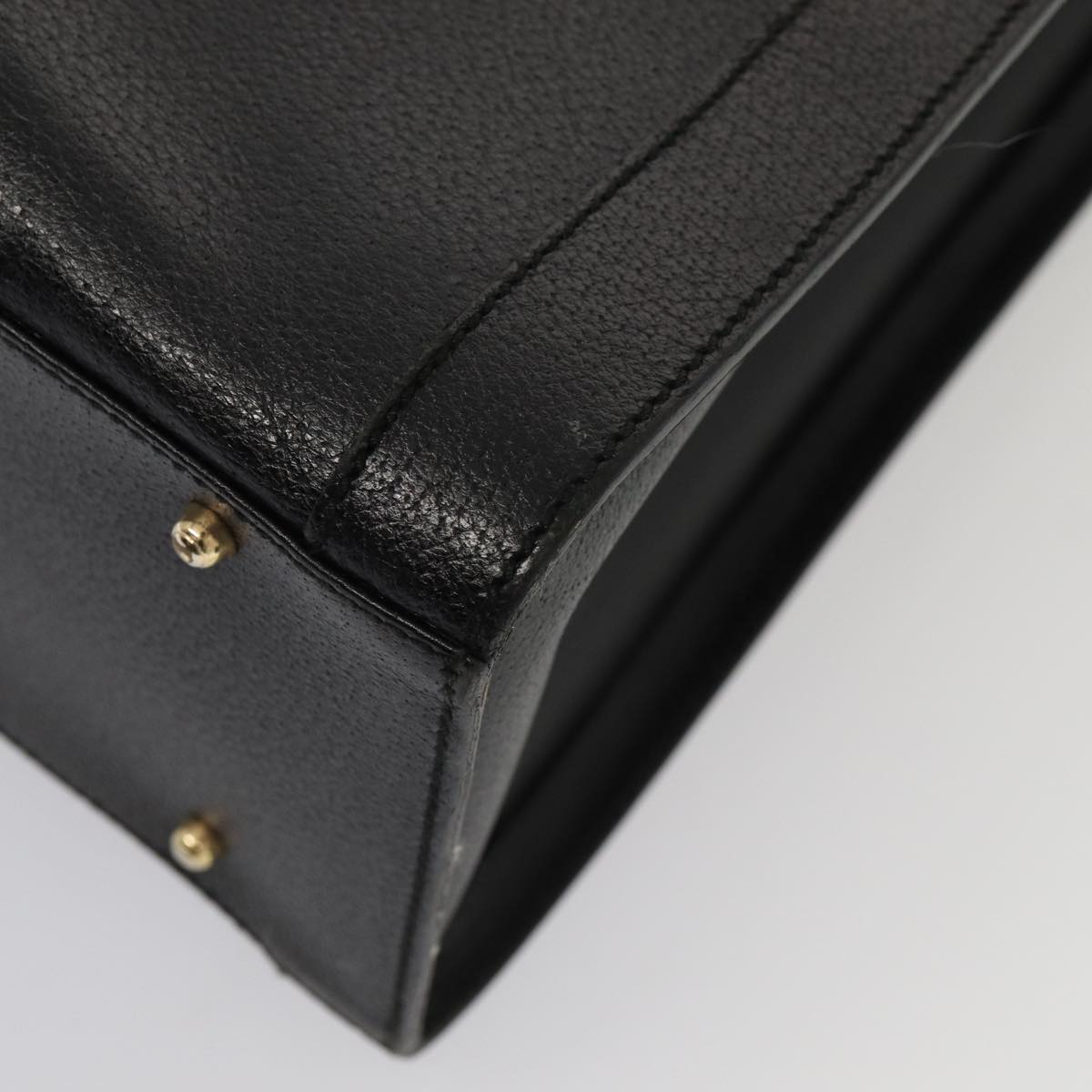 GUCCI Bamboo Hand Bag Leather Black 002 1186 0259 80116