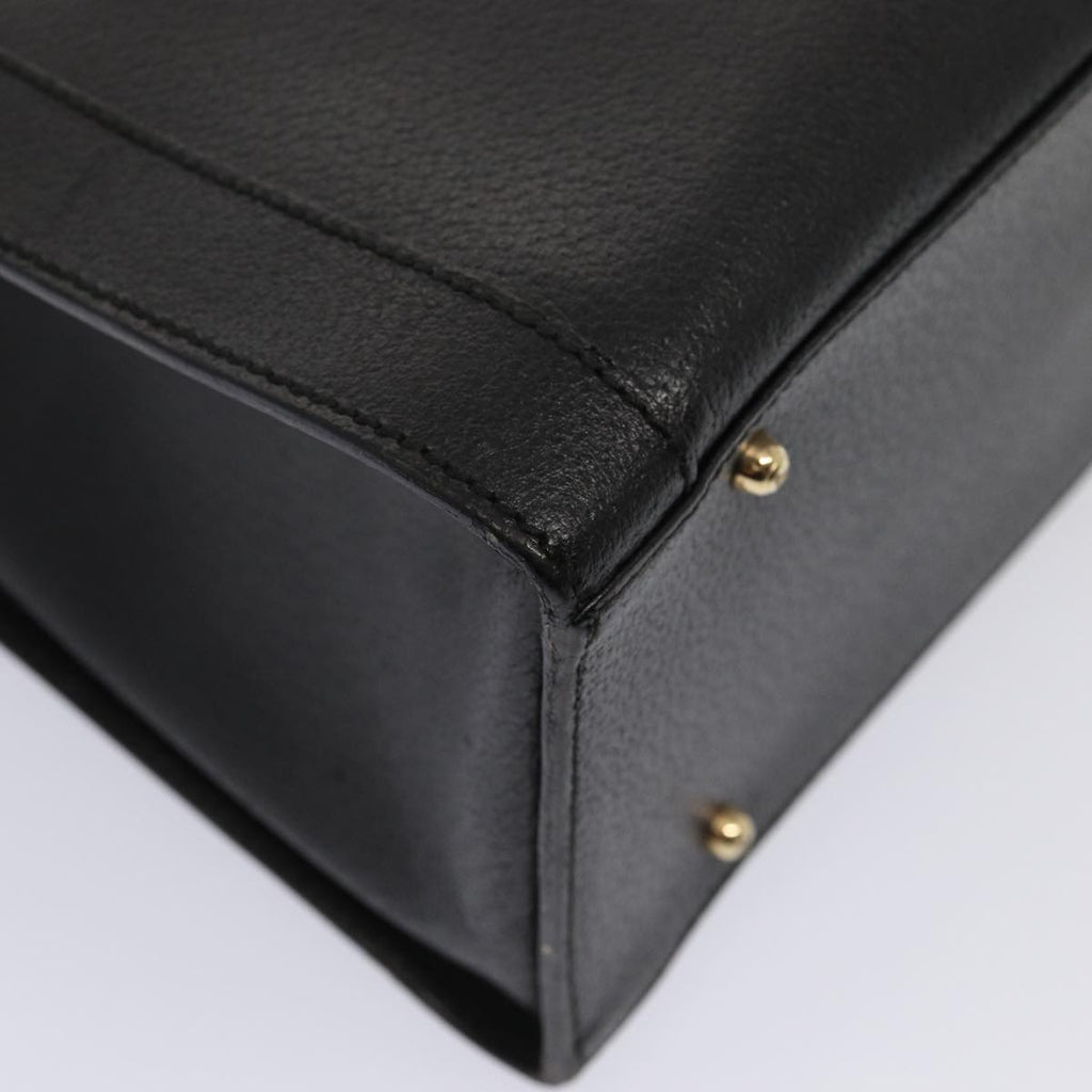 GUCCI Bamboo Hand Bag Leather Black 002 1186 0259 80116