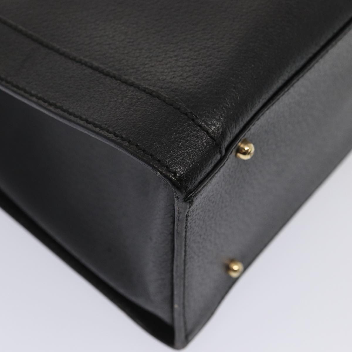 GUCCI Bamboo Hand Bag Leather Black 002 1186 0259 80116