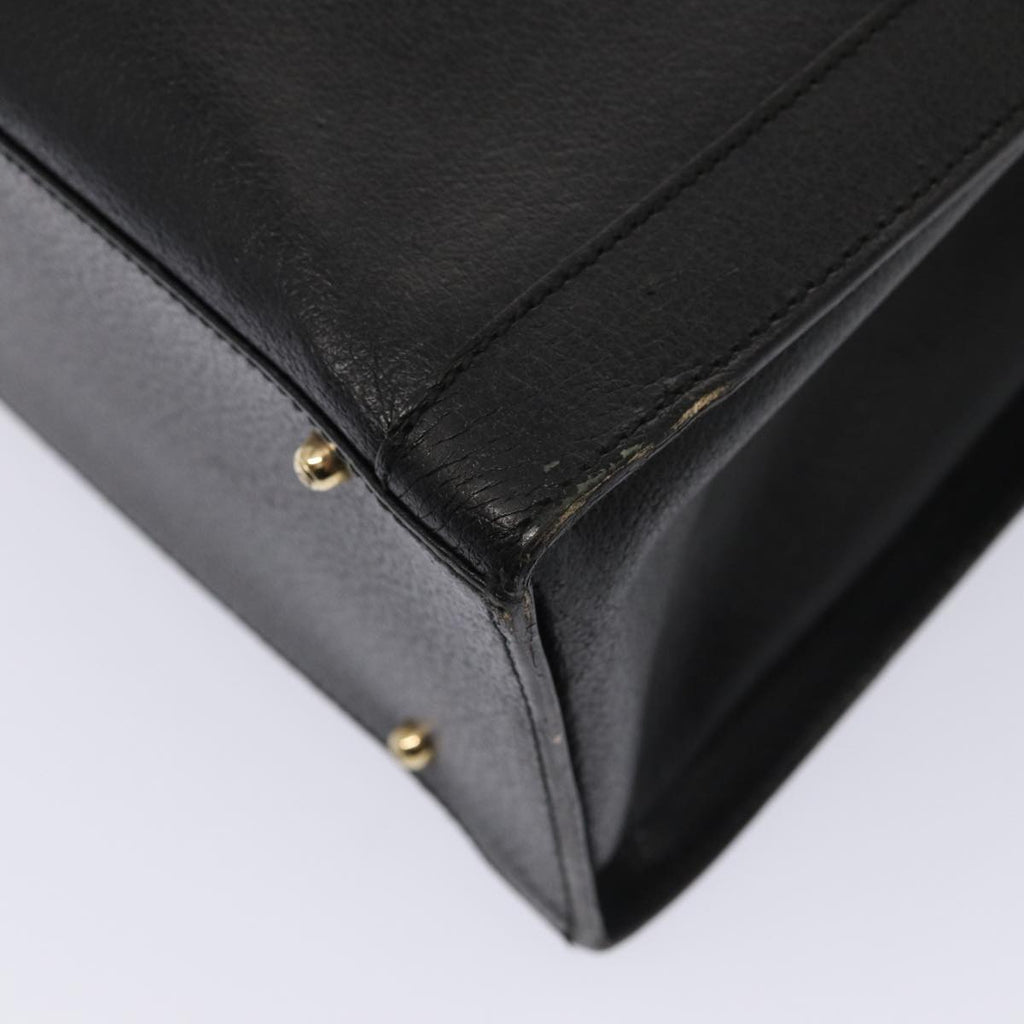 GUCCI Bamboo Hand Bag Leather Black 002 1186 0259 80116