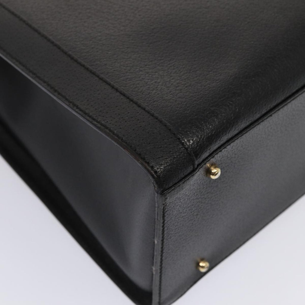 GUCCI Bamboo Hand Bag Leather Black 002 1186 0259 80116