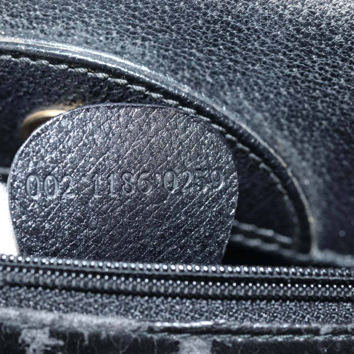 GUCCI Bamboo Hand Bag Leather Black 002 1186 0259 80116