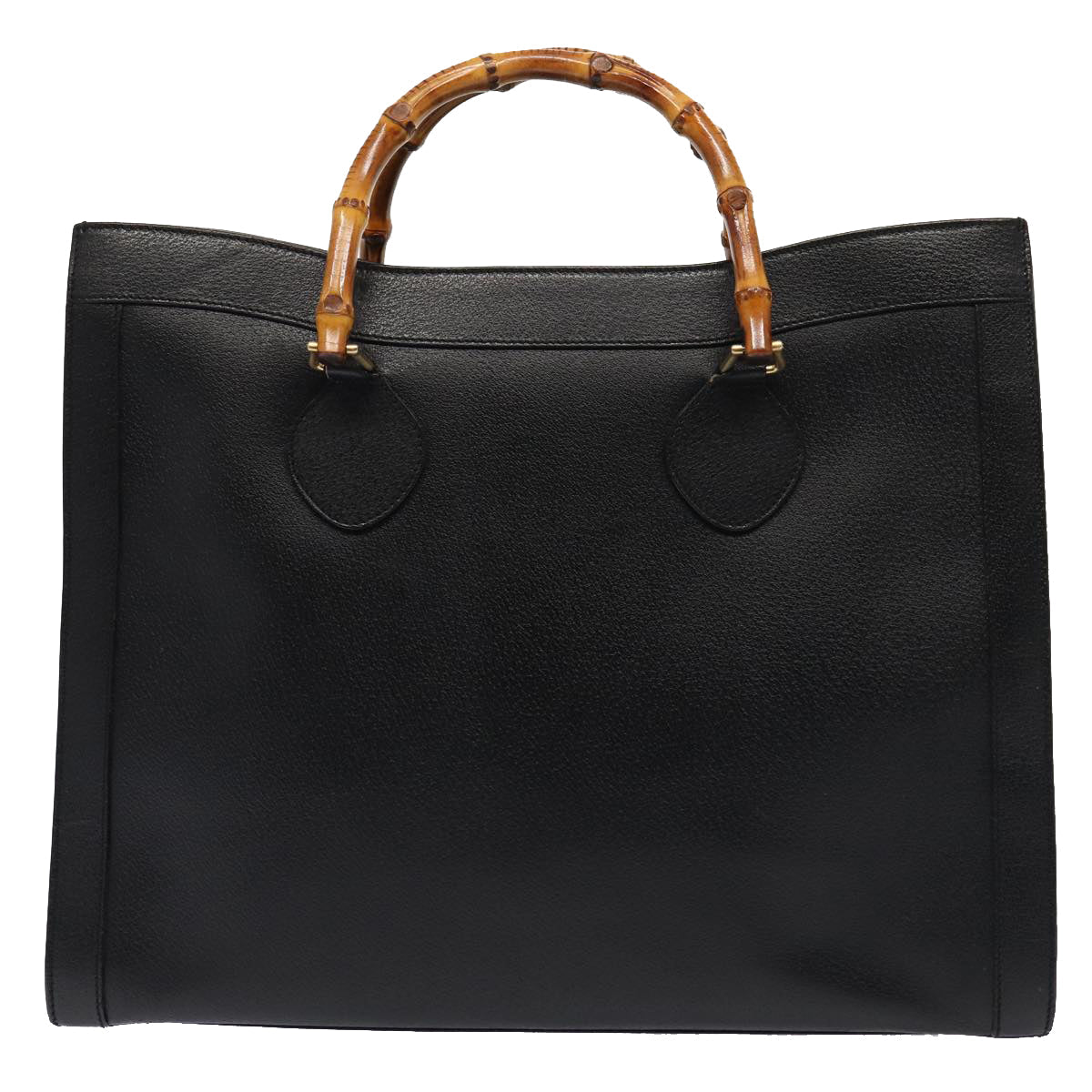 GUCCI Bamboo Hand Bag Leather Black 002 1186 0259 80116