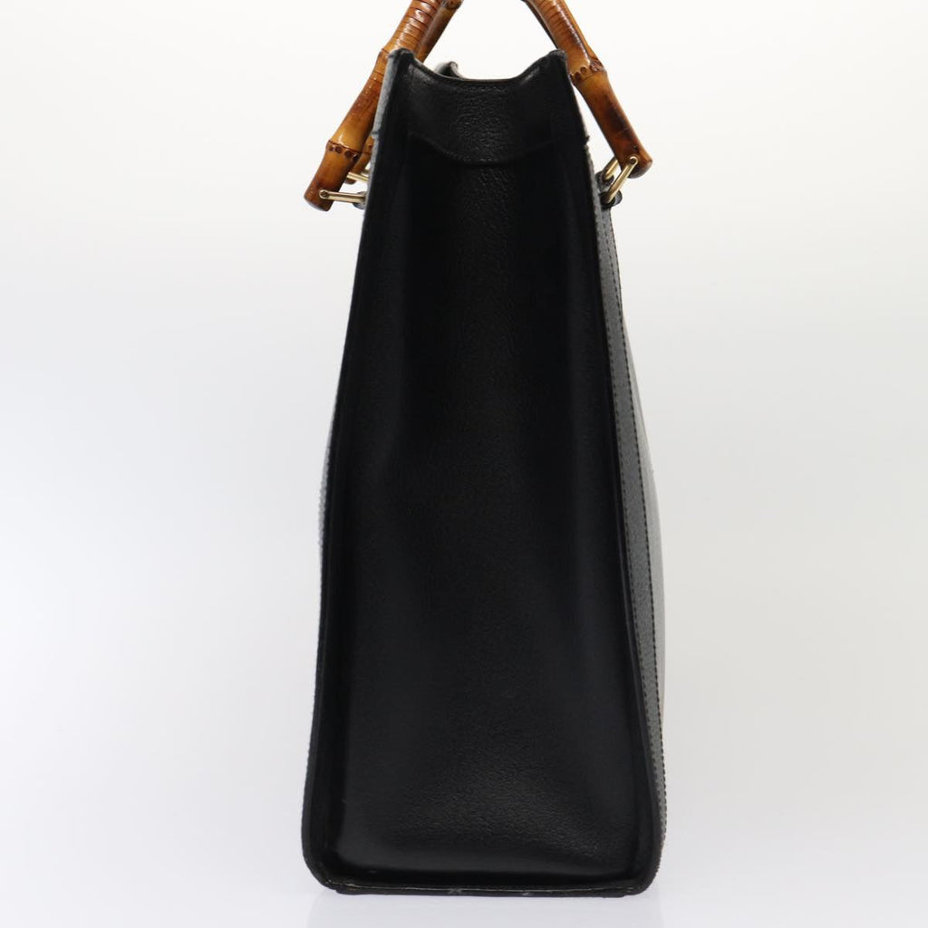 GUCCI Bamboo Hand Bag Leather Black 002 1186 0259 80116