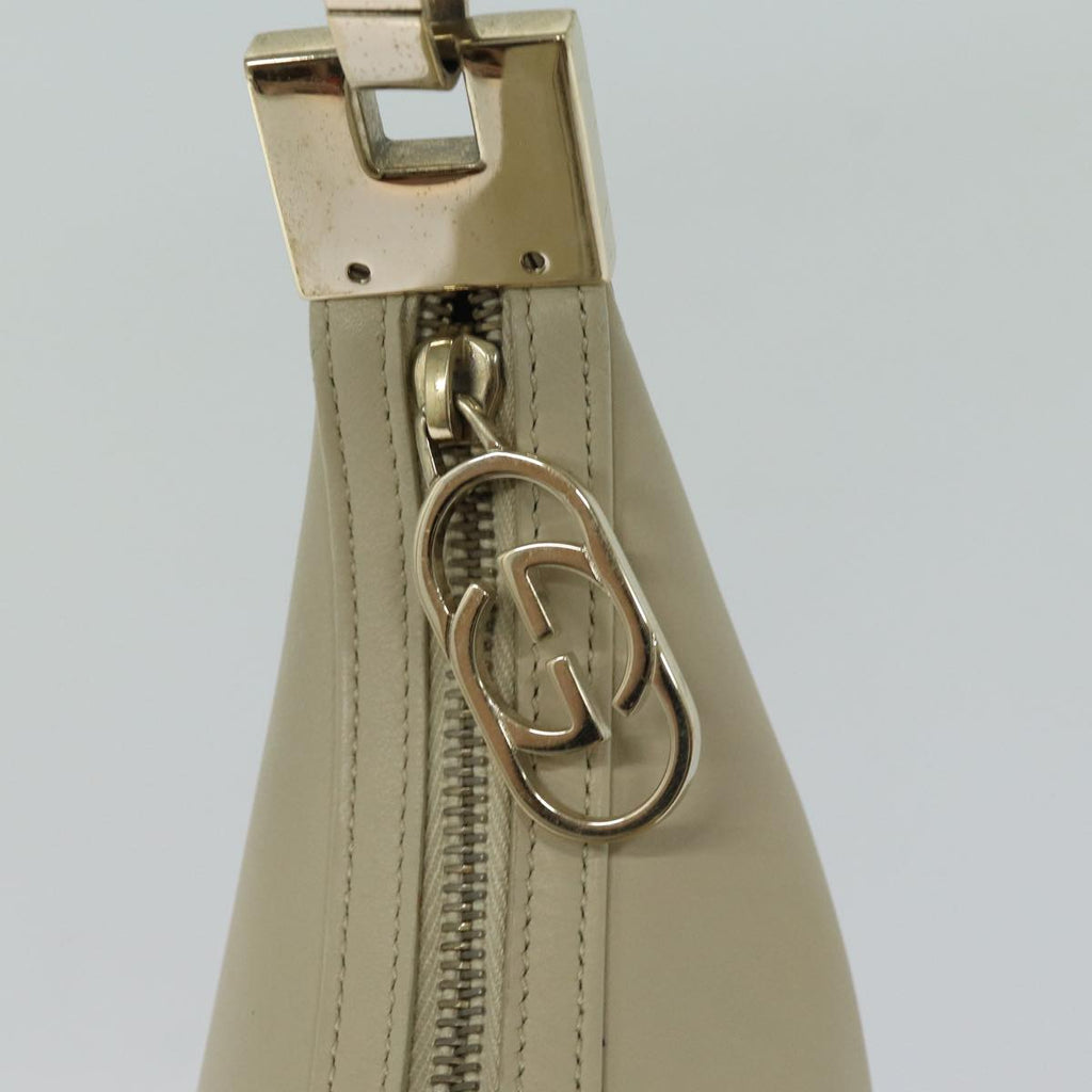 GUCCI Shoulder Bag Leather White 001 3812 80118