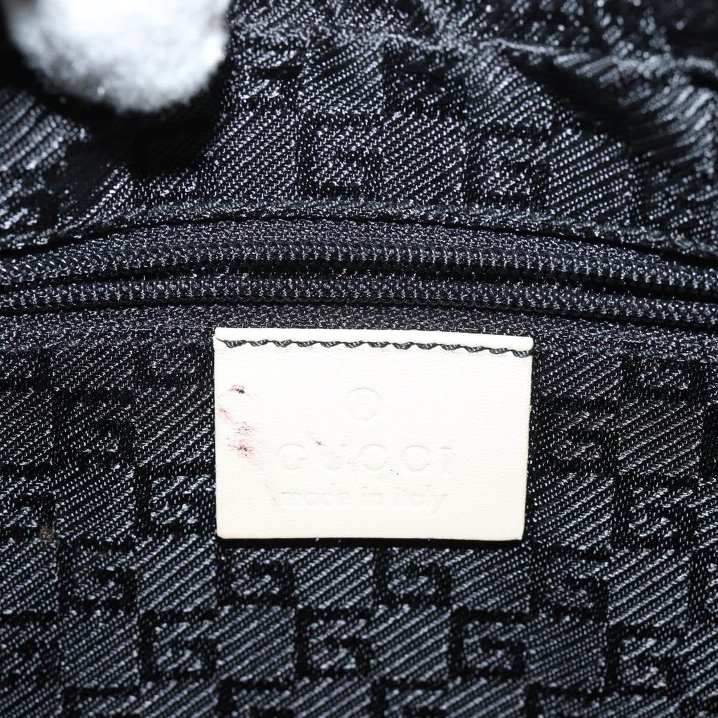 GUCCI Shoulder Bag Leather White 001 3812 80118