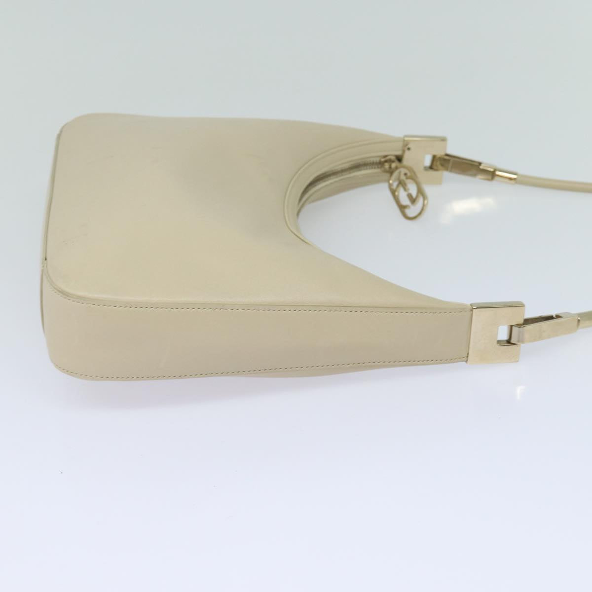 GUCCI Shoulder Bag Leather White 001 3812 80118
