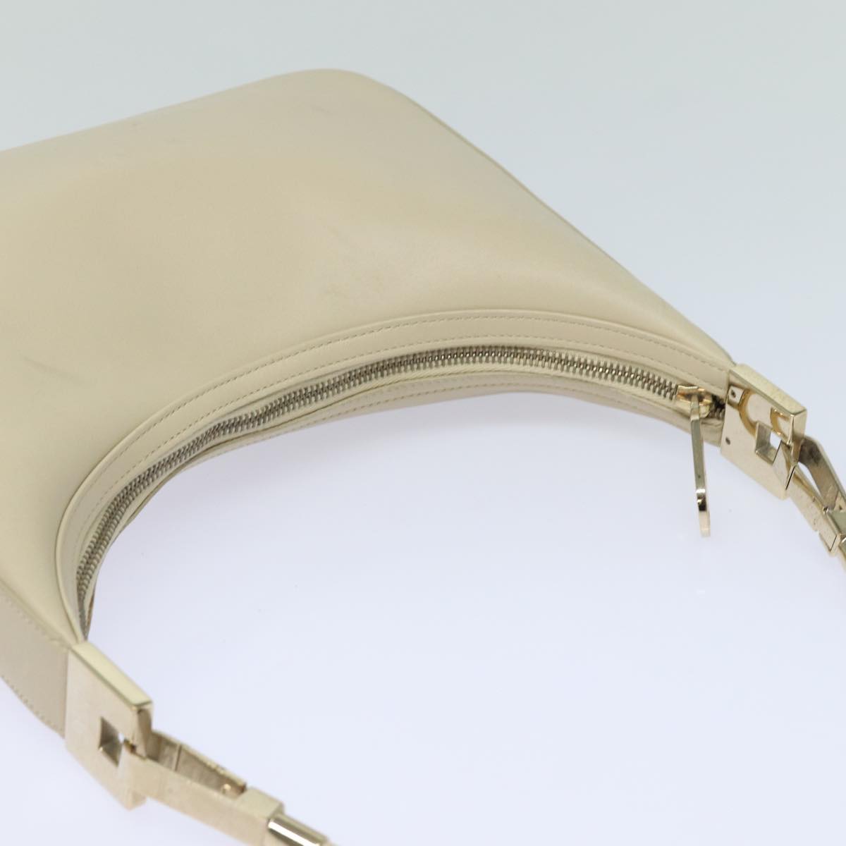 GUCCI Shoulder Bag Leather White 001 3812 80118