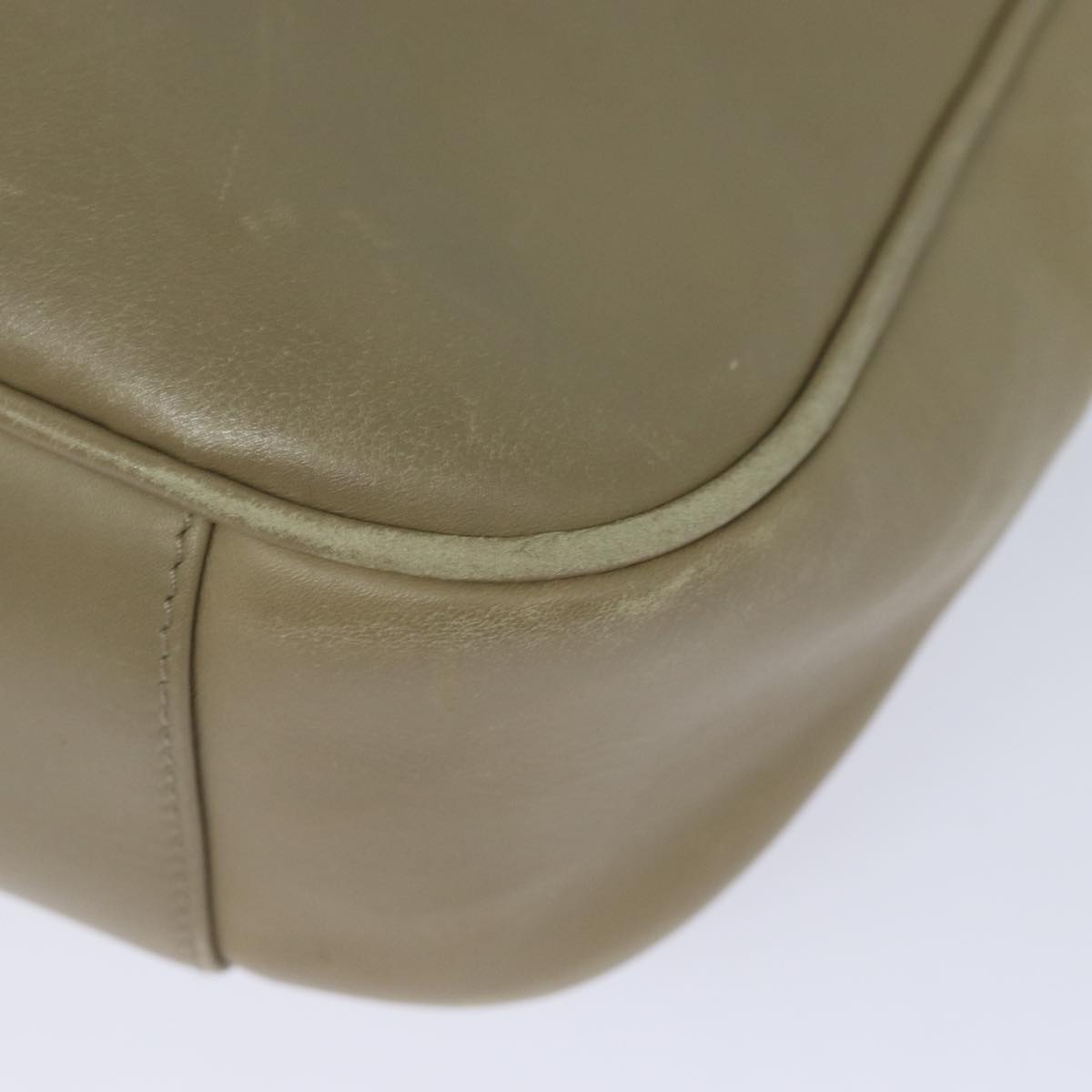 GUCCI Bamboo Shoulder Bag Leather Beige 80119