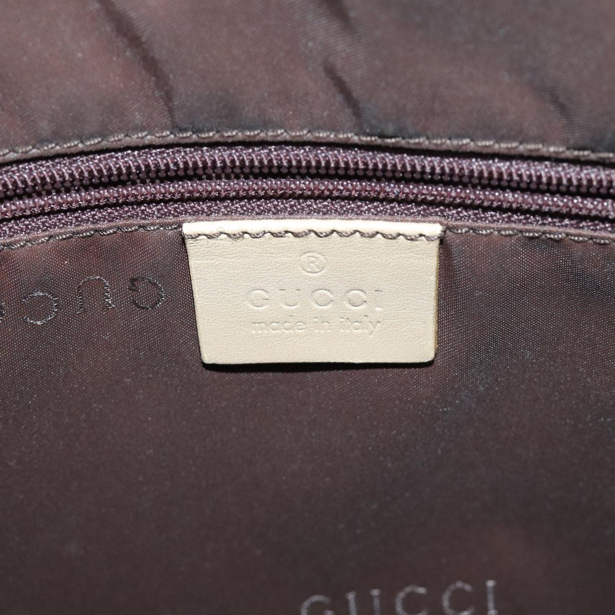 GUCCI Bamboo Shoulder Bag Leather Beige 80119