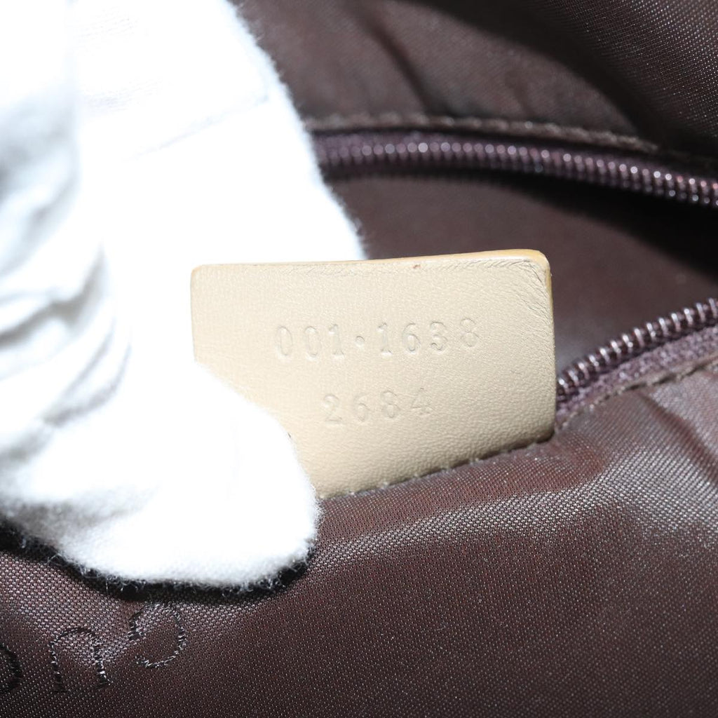 GUCCI Bamboo Shoulder Bag Leather Beige 80119