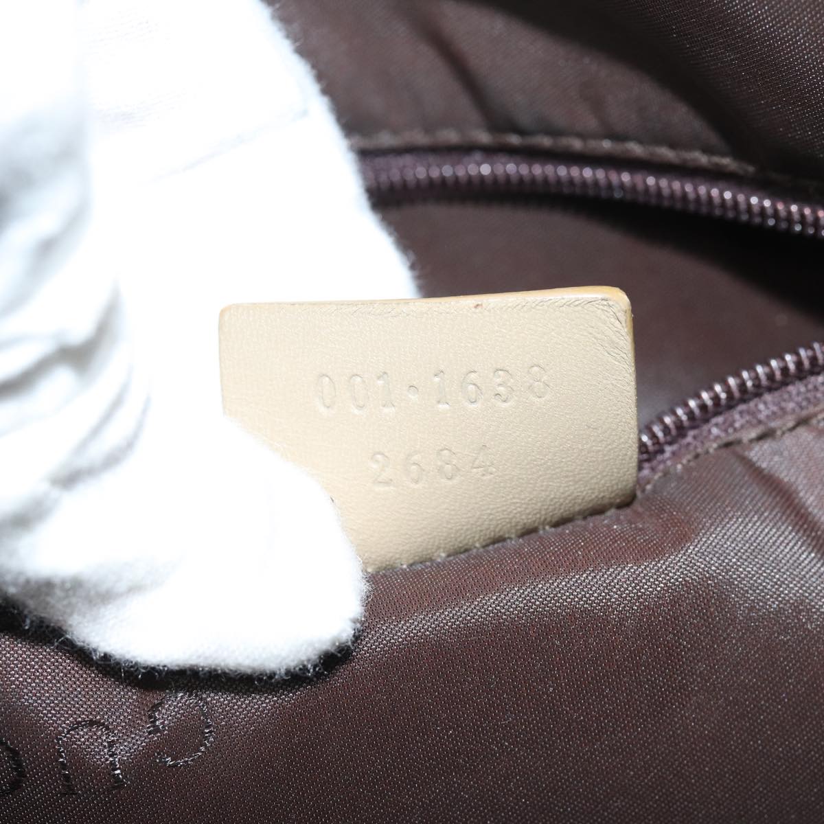 GUCCI Bamboo Shoulder Bag Leather Beige 80119
