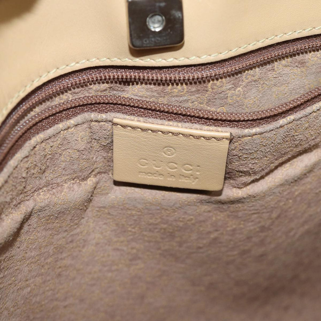 GUCCI Hand Bag Leather Beige 002 1135 80121