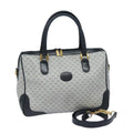 GUCCI Micro GG Supreme Hand Bag PVC 2way Navy 002 122 0033 80122