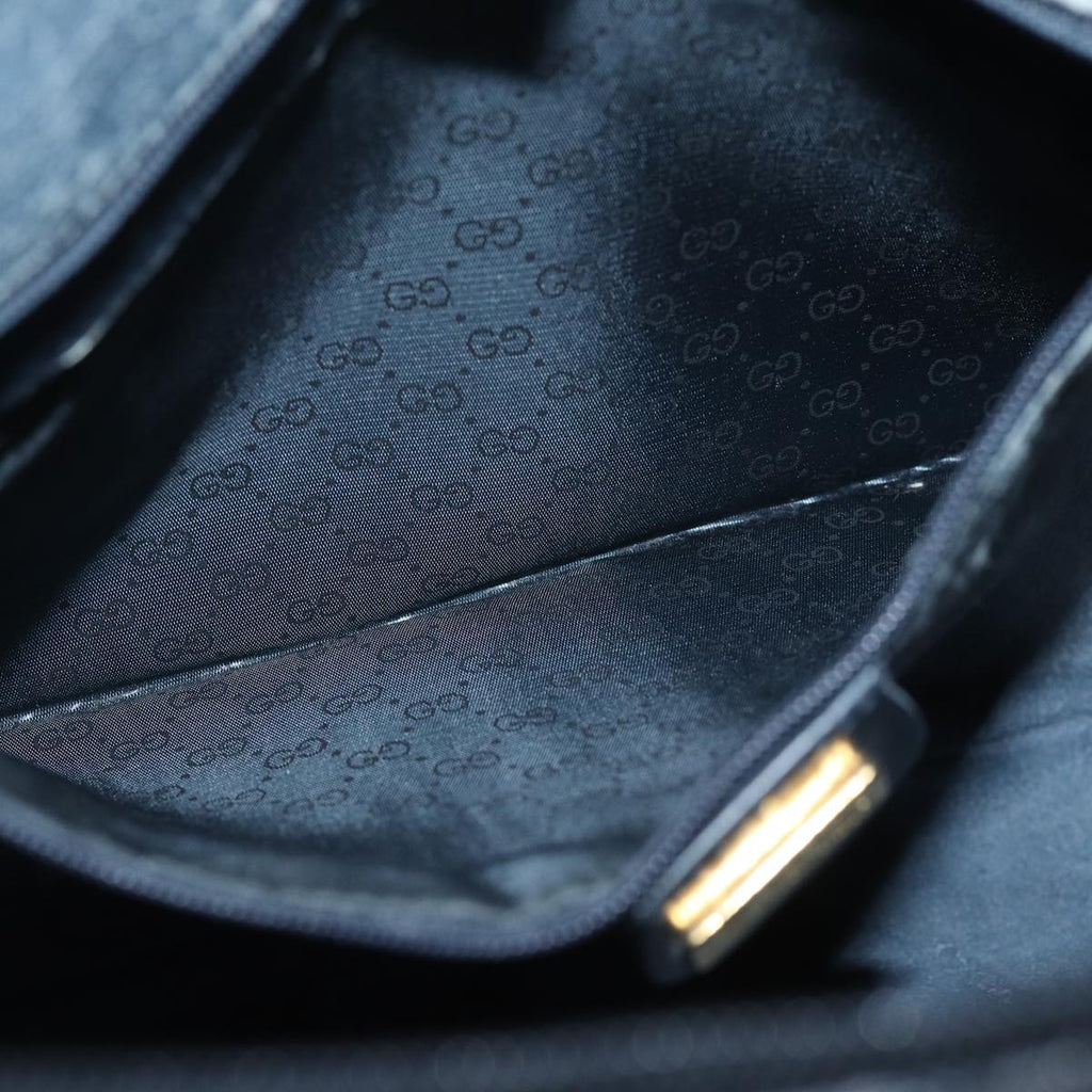 GUCCI Micro GG Supreme Hand Bag PVC 2way Navy 002 122 0033 80122