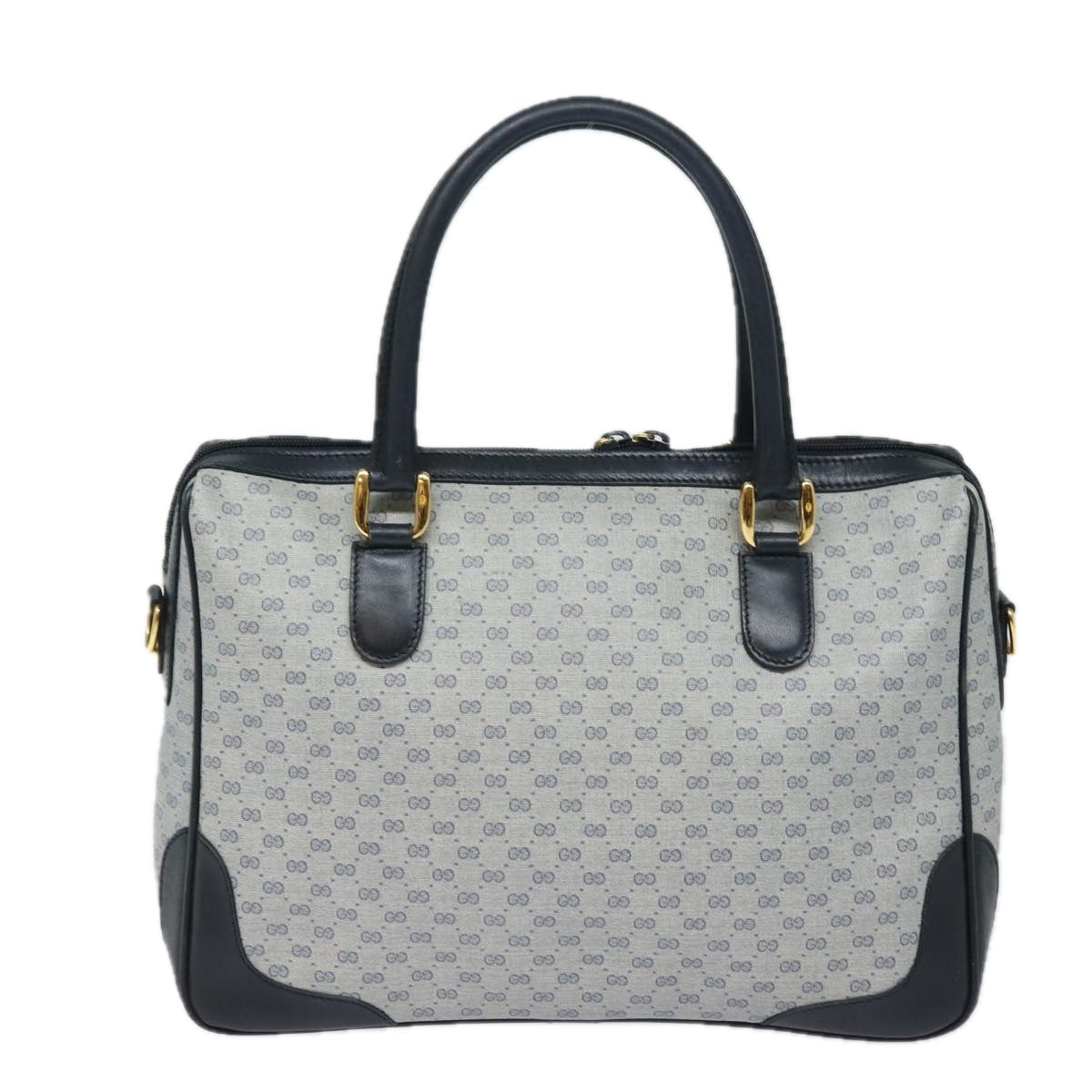 GUCCI Micro GG Supreme Hand Bag PVC 2way Navy 002 122 0033 80122