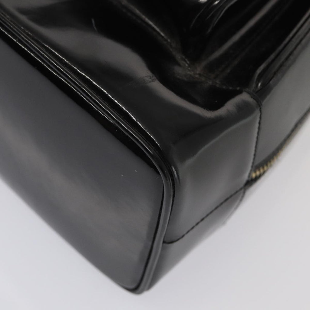 GUCCI Bamboo Body Bag Enamel Black 003 3444 0127 80123