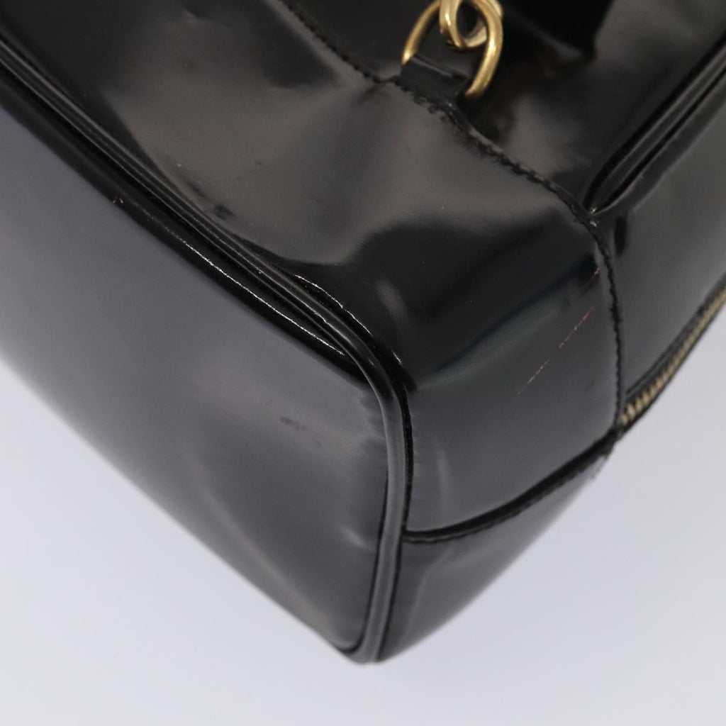 GUCCI Bamboo Body Bag Enamel Black 003 3444 0127 80123
