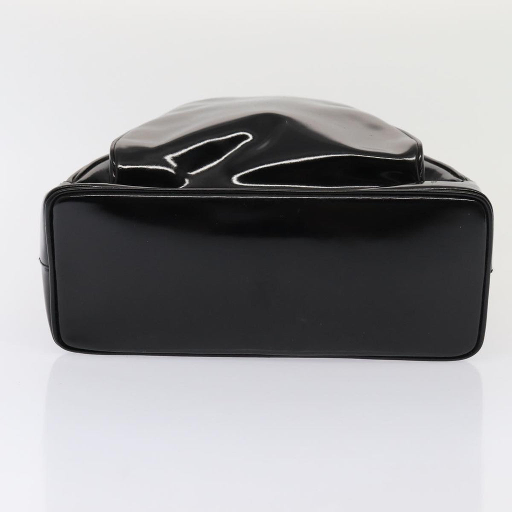 GUCCI Bamboo Body Bag Enamel Black 003 3444 0127 80123
