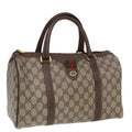 GUCCI GG Supreme Web Sherry Line Boston Bag PVC Beige Red 40 02 007 80124