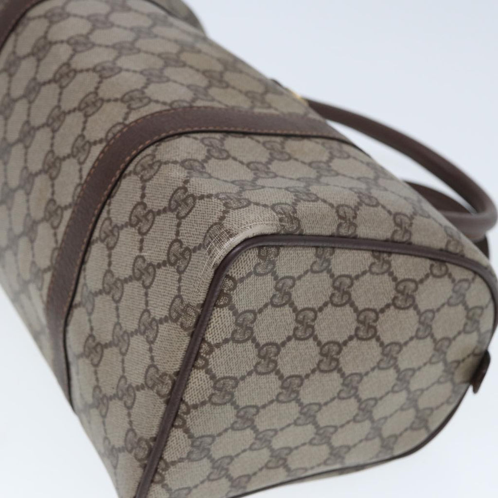 GUCCI GG Supreme Web Sherry Line Boston Bag PVC Beige Red 40 02 007 80124