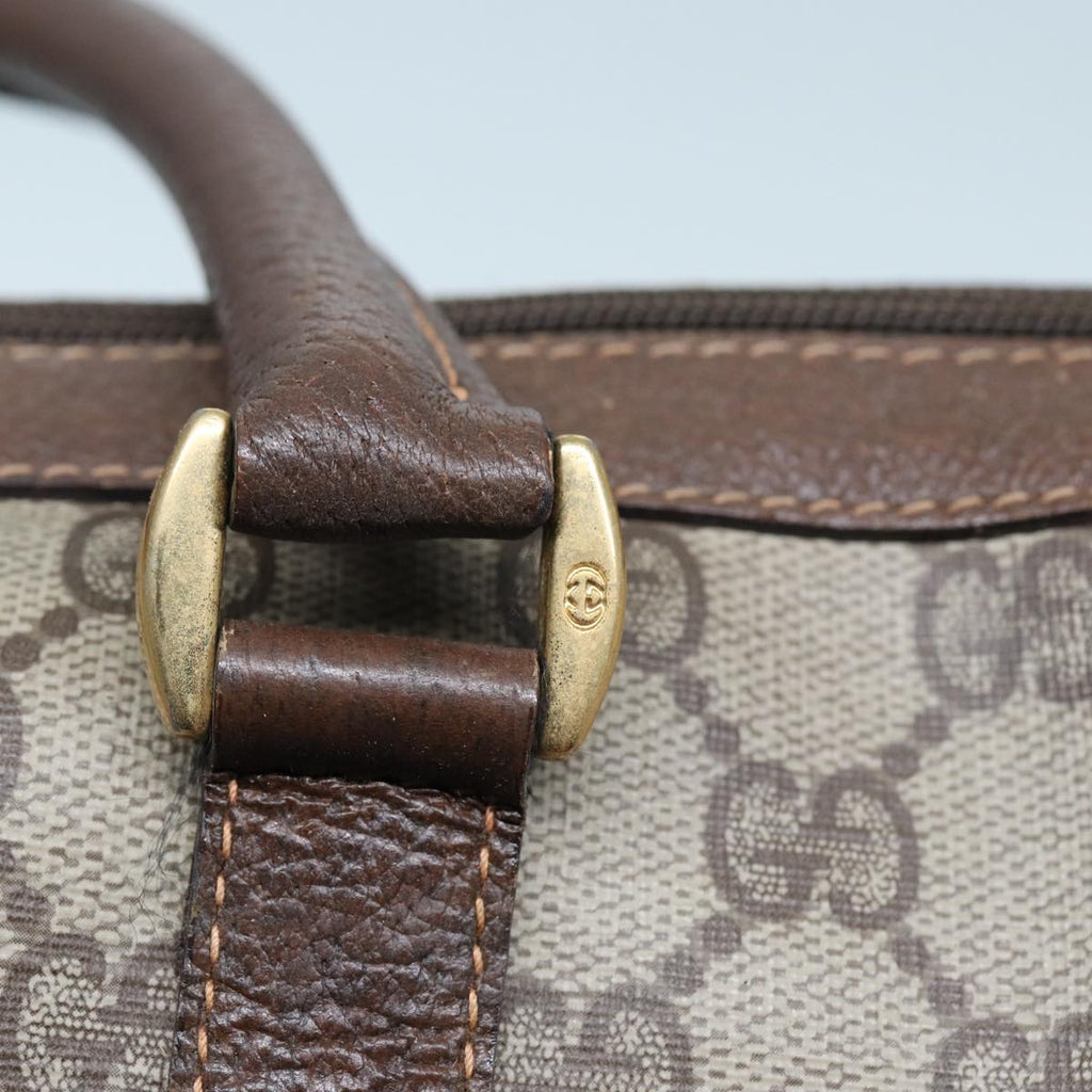GUCCI GG Supreme Web Sherry Line Boston Bag PVC Beige Red 40 02 007 80124