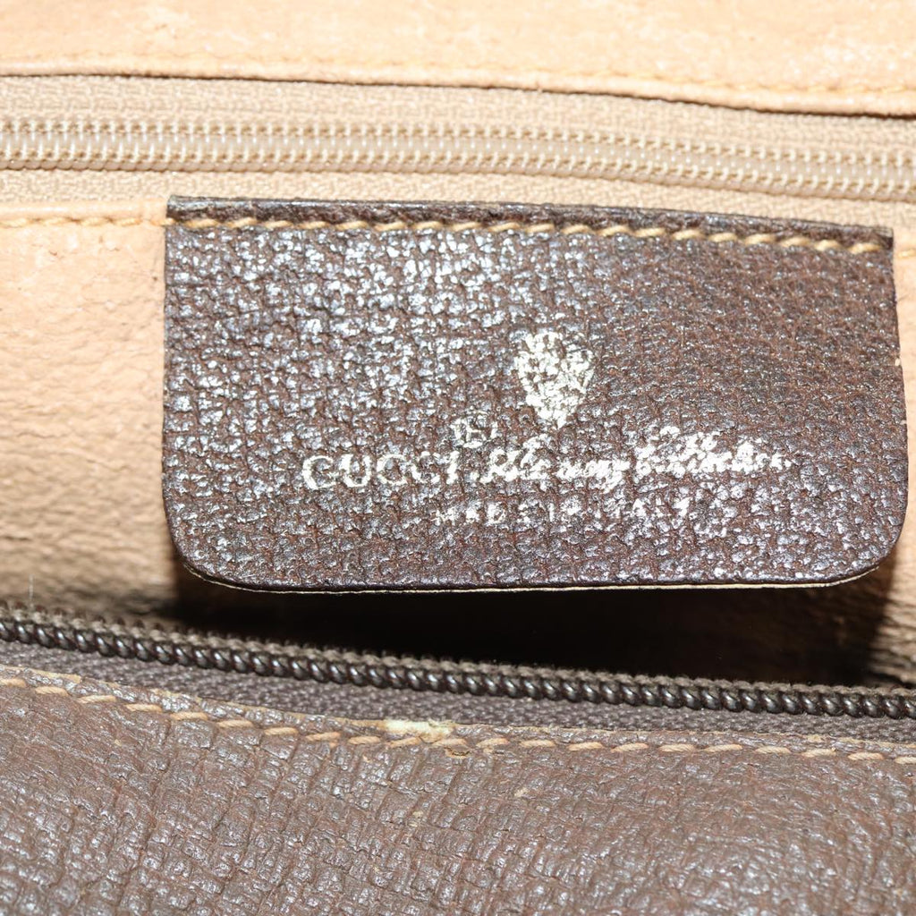 GUCCI GG Supreme Web Sherry Line Boston Bag PVC Beige Red 40 02 007 80124