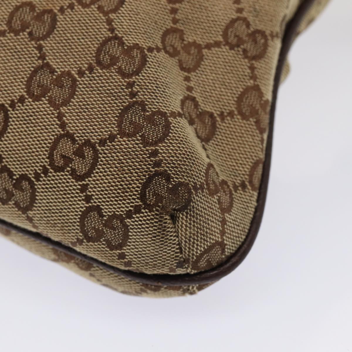 GUCCI GG Canvas Shoulder Bag Beige 122793 80131