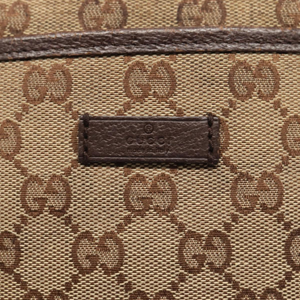 GUCCI GG Canvas Shoulder Bag Beige 122793 80131