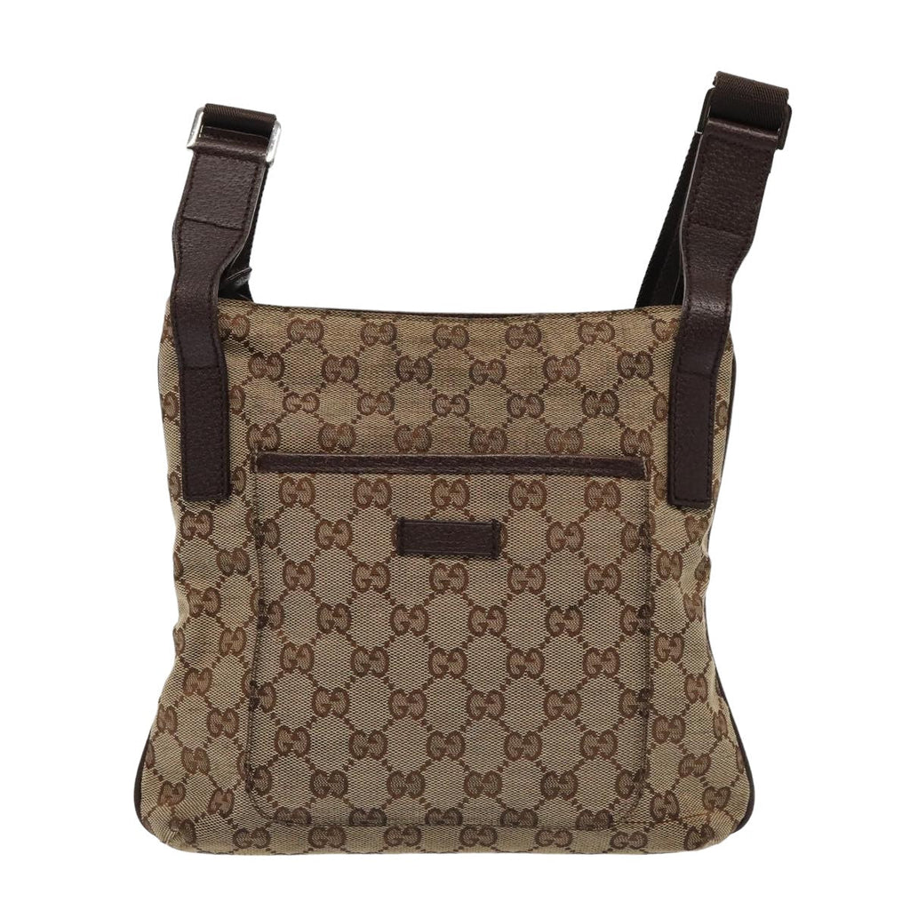 GUCCI GG Canvas Shoulder Bag Beige 122793 80131