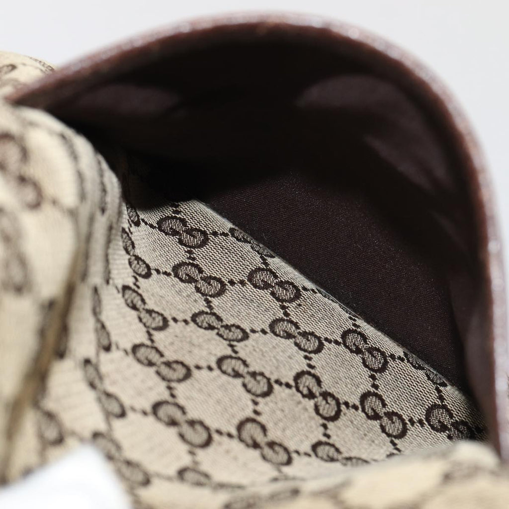 GUCCI GG Canvas Shoulder Bag Beige 122793 80131
