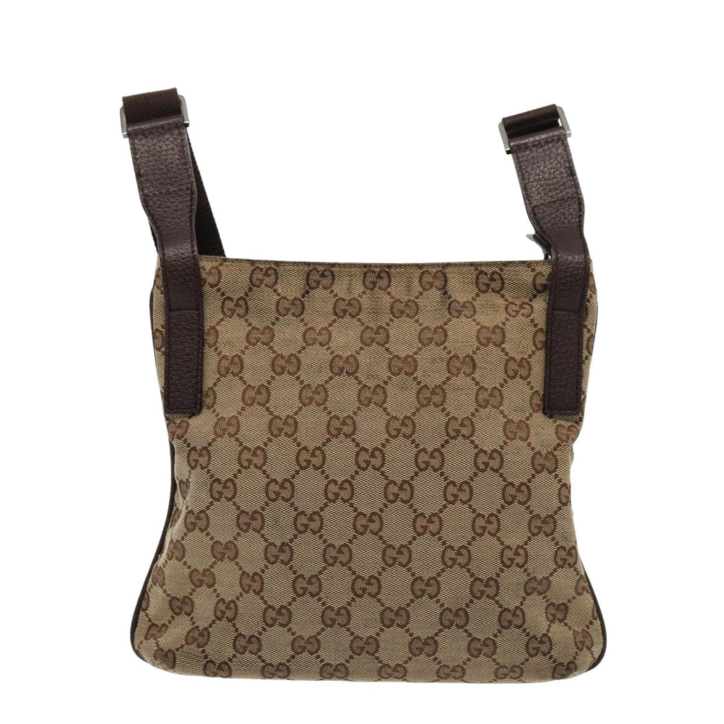 GUCCI GG Canvas Shoulder Bag Beige 122793 80131