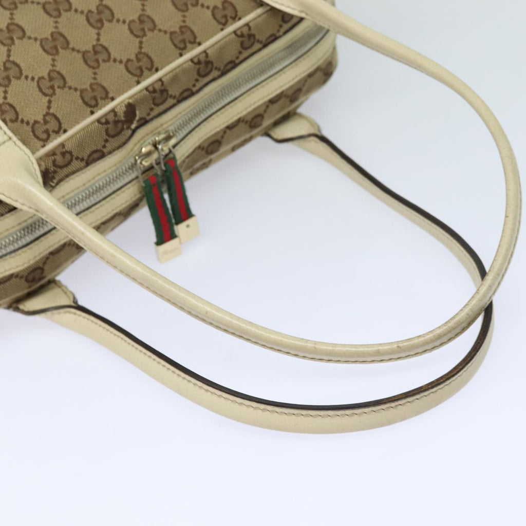 GUCCI GG Canvas Web Sherry Line Shoulder Bag Beige Red Green 161720 80133