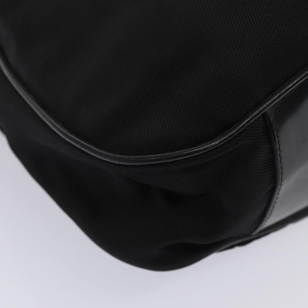 GUCCI Bamboo Shoulder Bag Nylon 2way Black 001 1577 80137