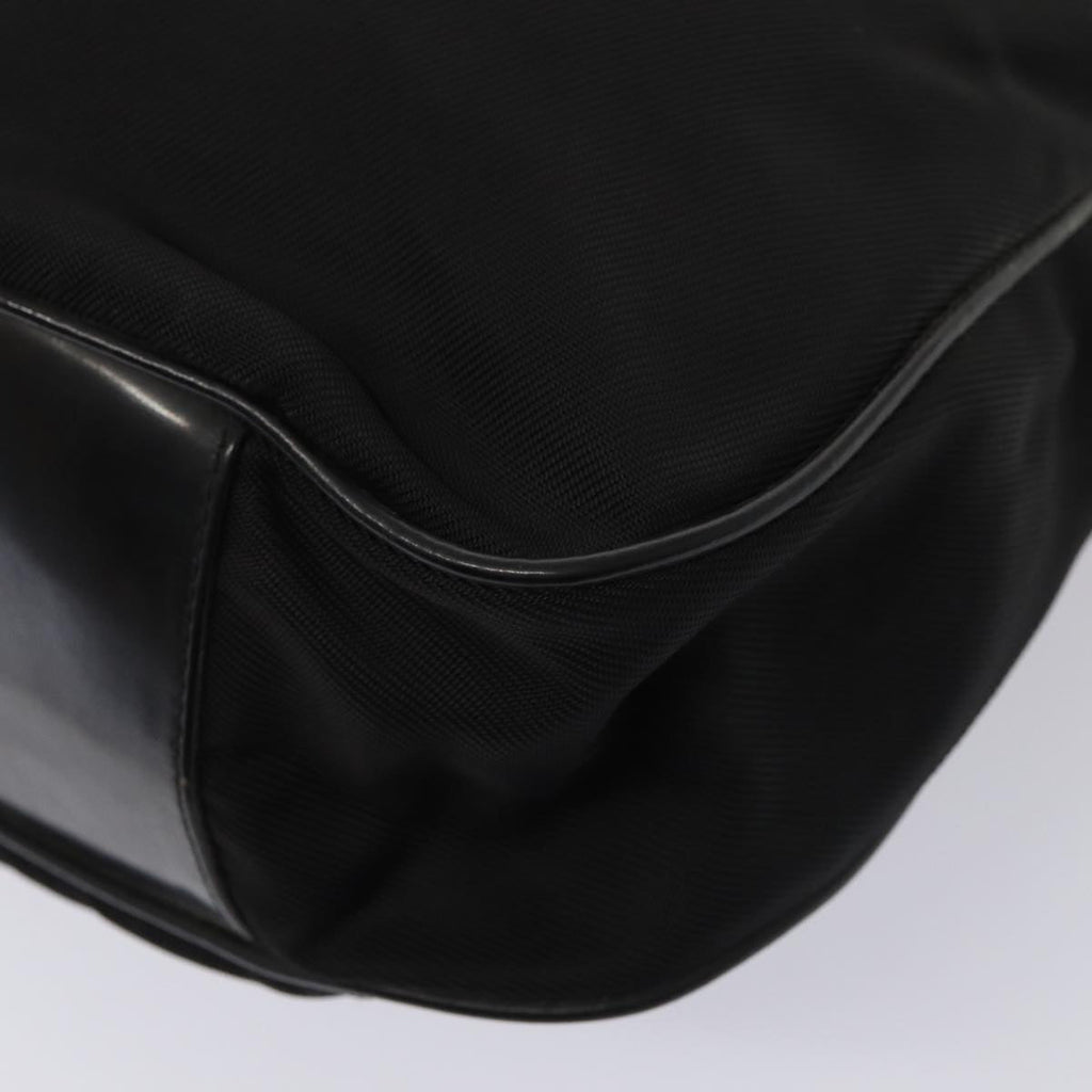 GUCCI Bamboo Shoulder Bag Nylon 2way Black 001 1577 80137