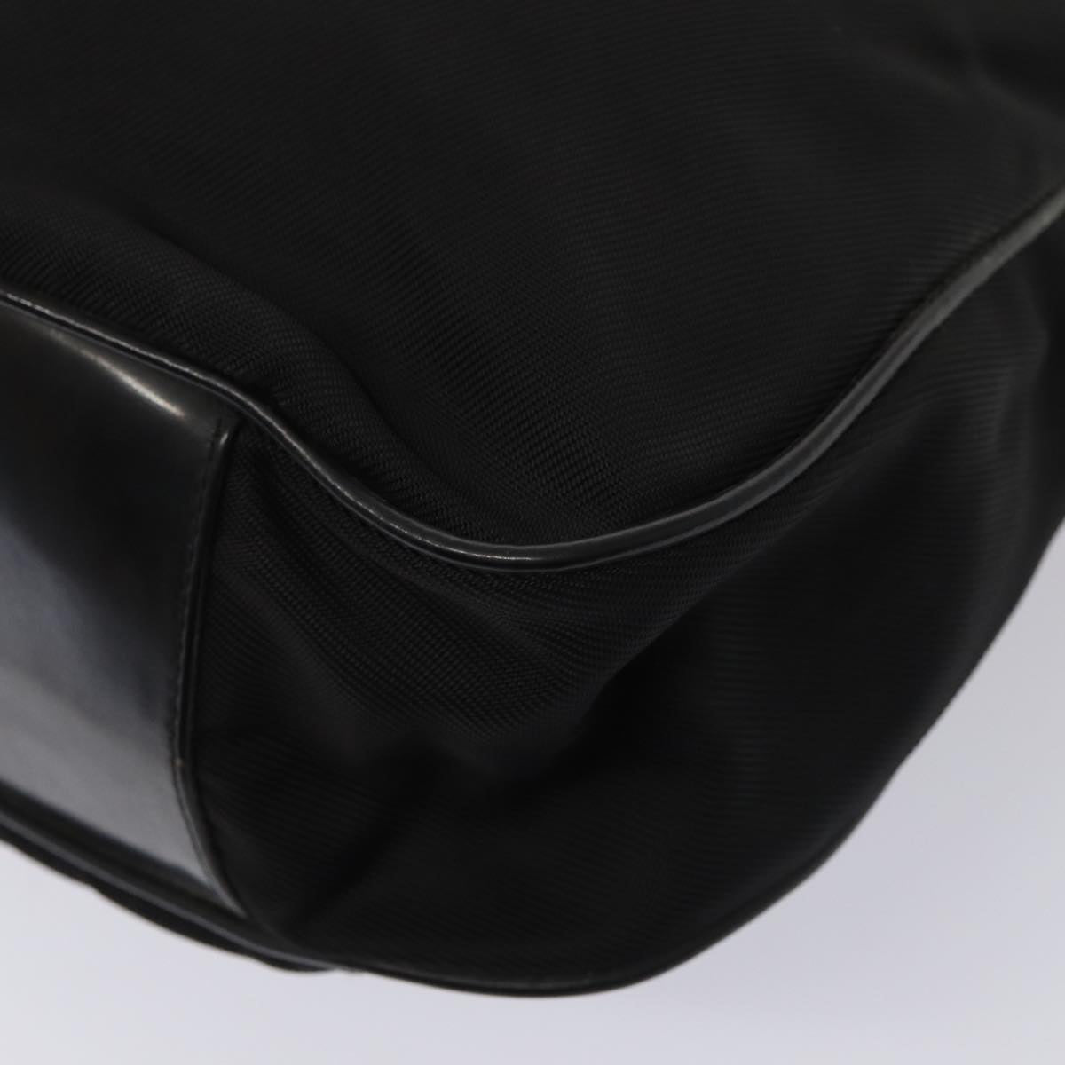 GUCCI Bamboo Shoulder Bag Nylon 2way Black 001 1577 80137