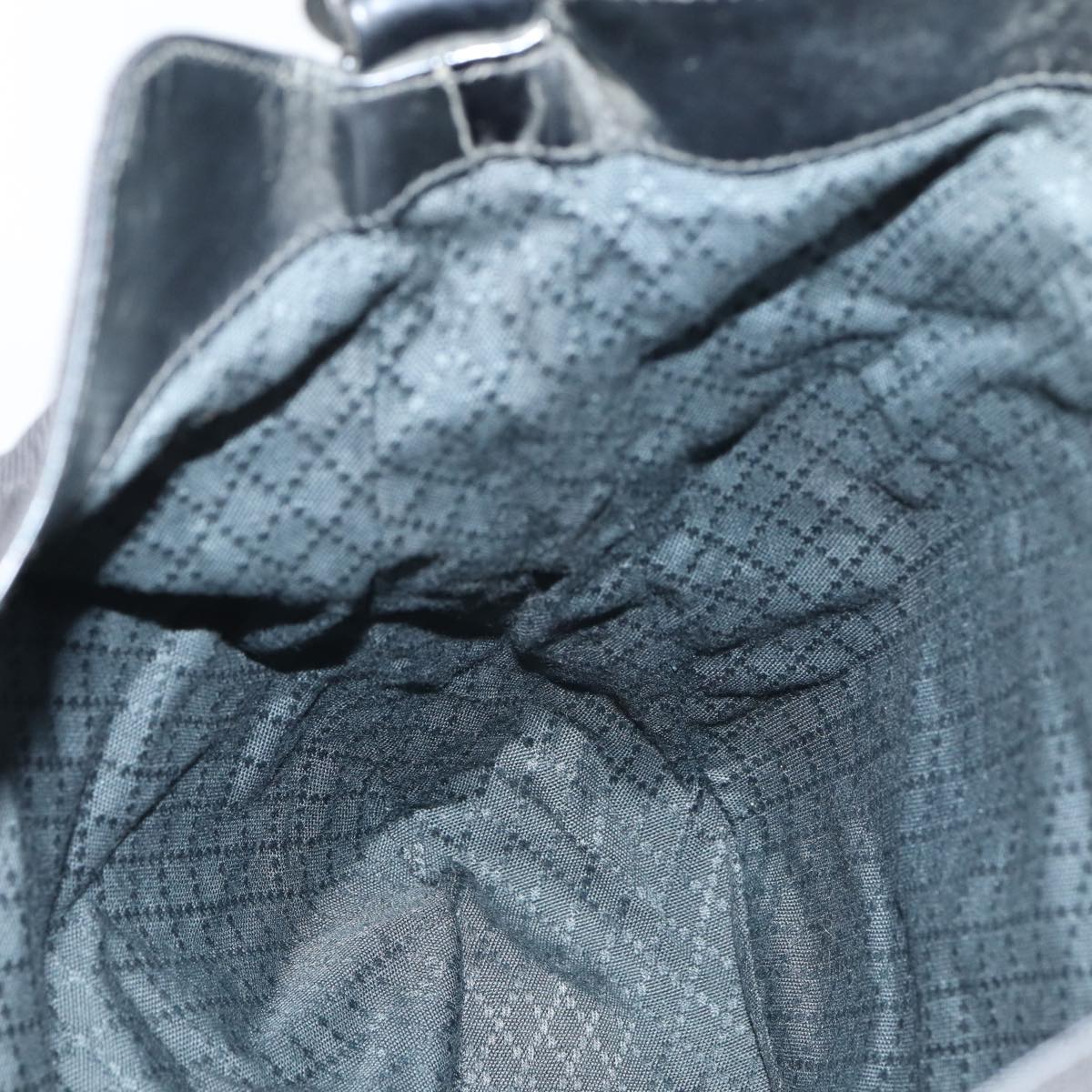 GUCCI Bamboo Shoulder Bag Nylon 2way Black 001 1577 80137