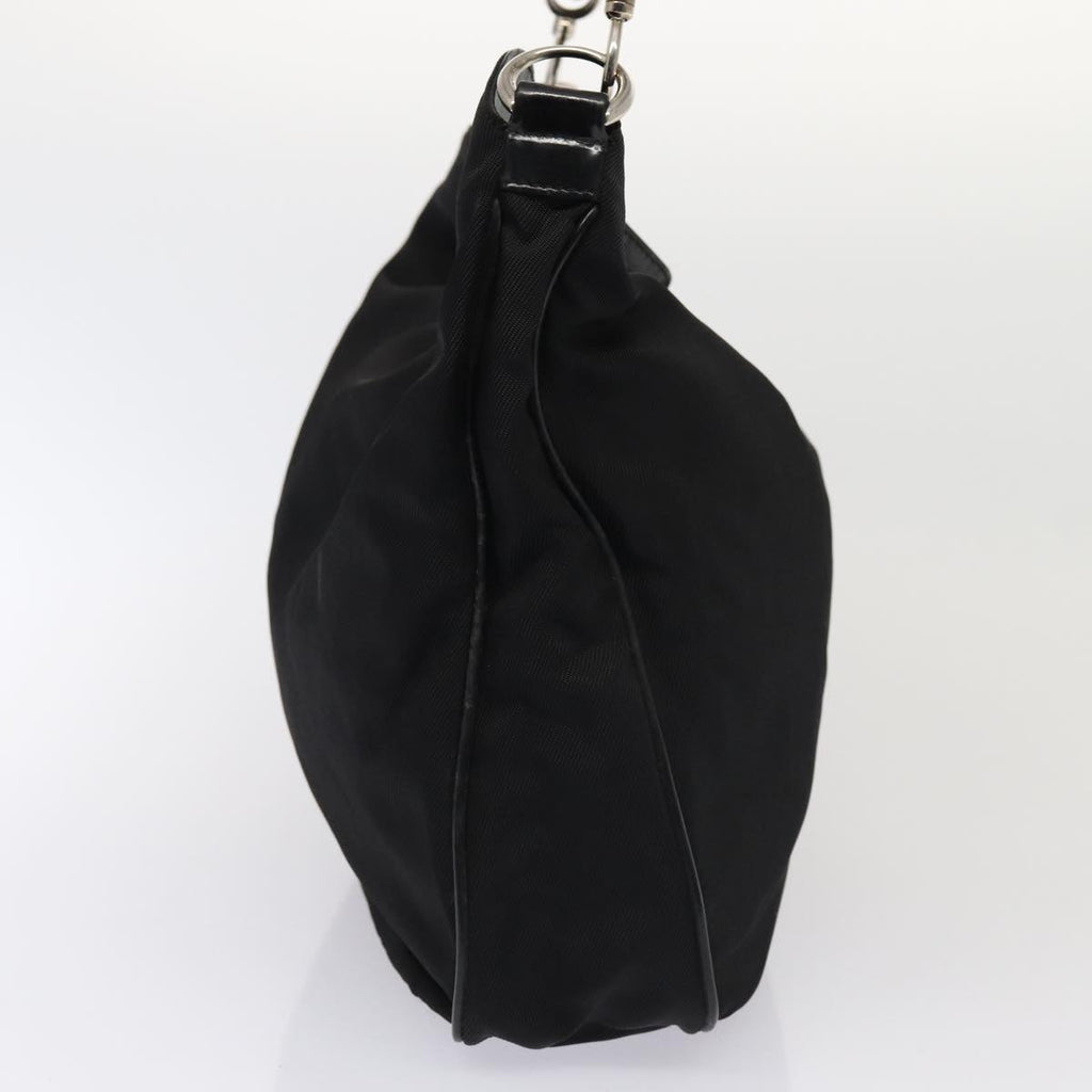 GUCCI Bamboo Shoulder Bag Nylon 2way Black 001 1577 80137