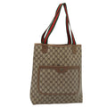 GUCCI GG Supreme Web Sherry Line Tote Bag PVC Beige Red 39 02 003 80139