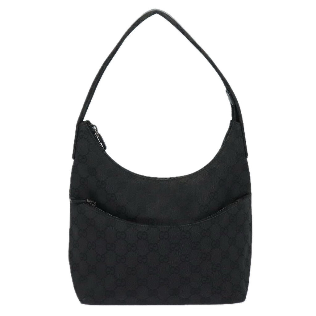GUCCI GG Canvas Shoulder Bag Black 001 3386 80141