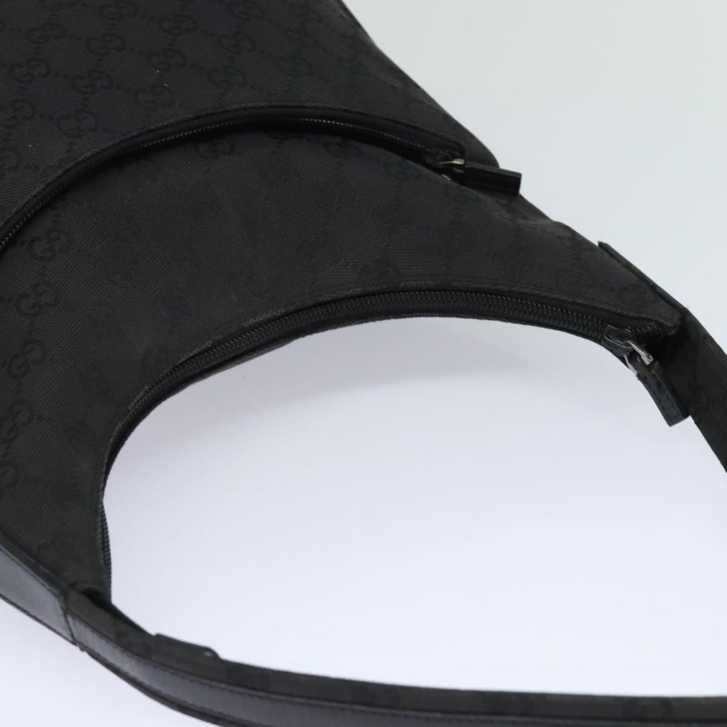 GUCCI GG Canvas Shoulder Bag Black 001 3386 80141