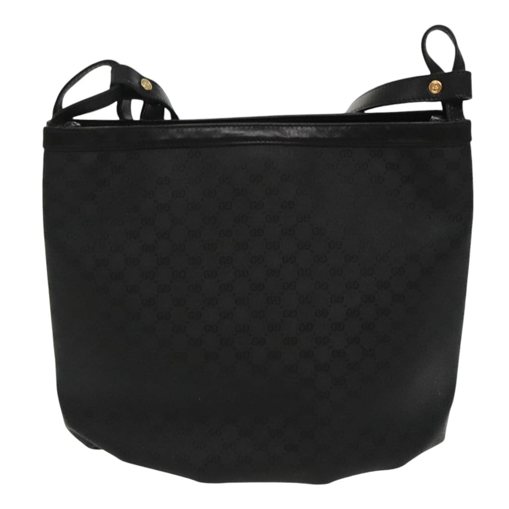 GUCCI Micro GG Canvas Shoulder Bag Black 80173