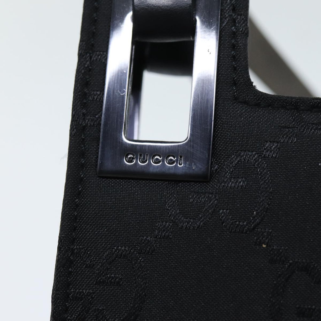 GUCCI GG Canvas Shoulder Bag Nylon Black 80174