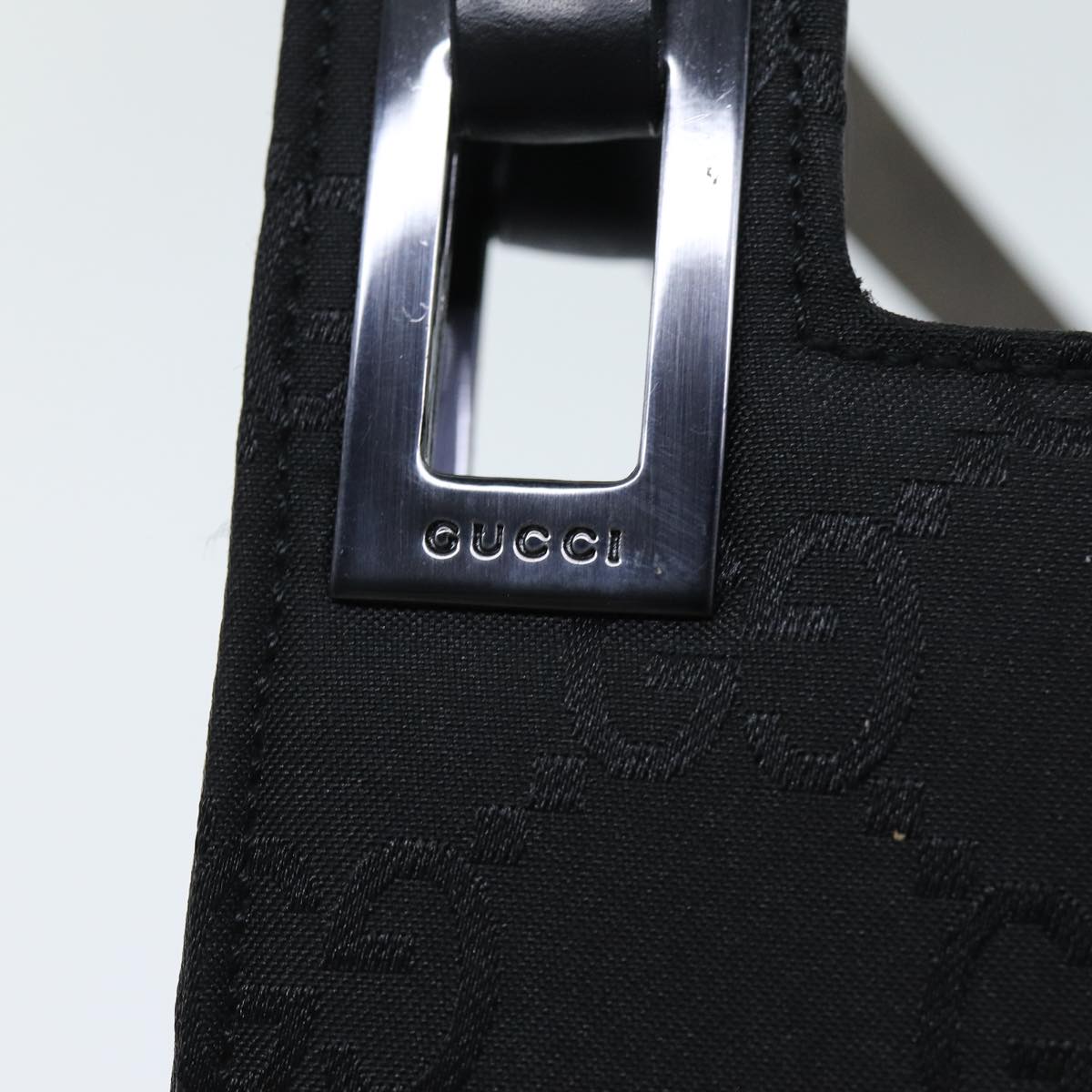 GUCCI GG Canvas Shoulder Bag Nylon Black 80174