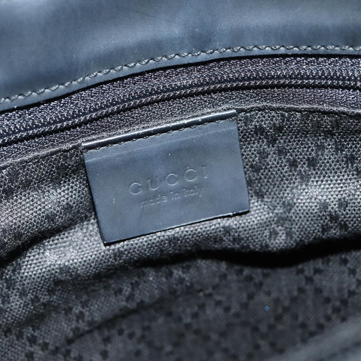 GUCCI GG Canvas Shoulder Bag Nylon Black 80174