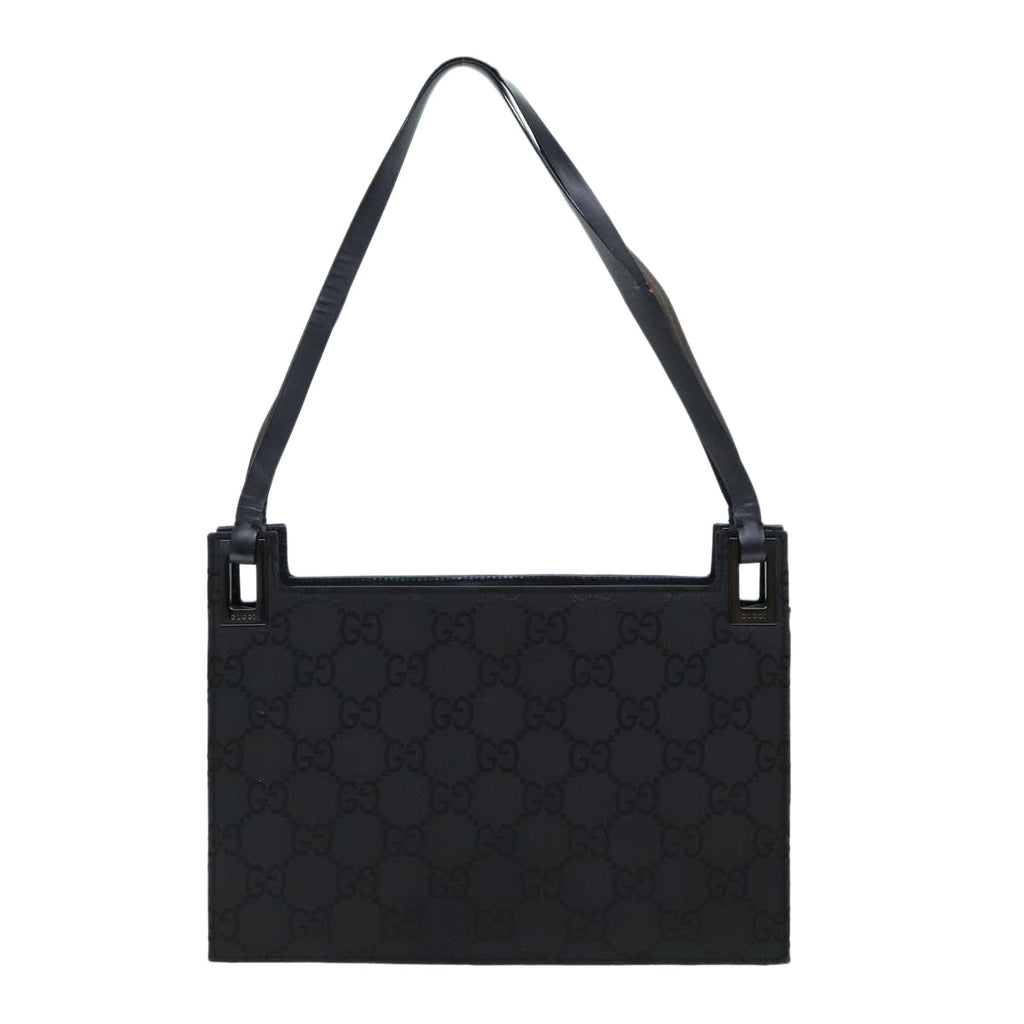 GUCCI GG Canvas Shoulder Bag Nylon Black 80174