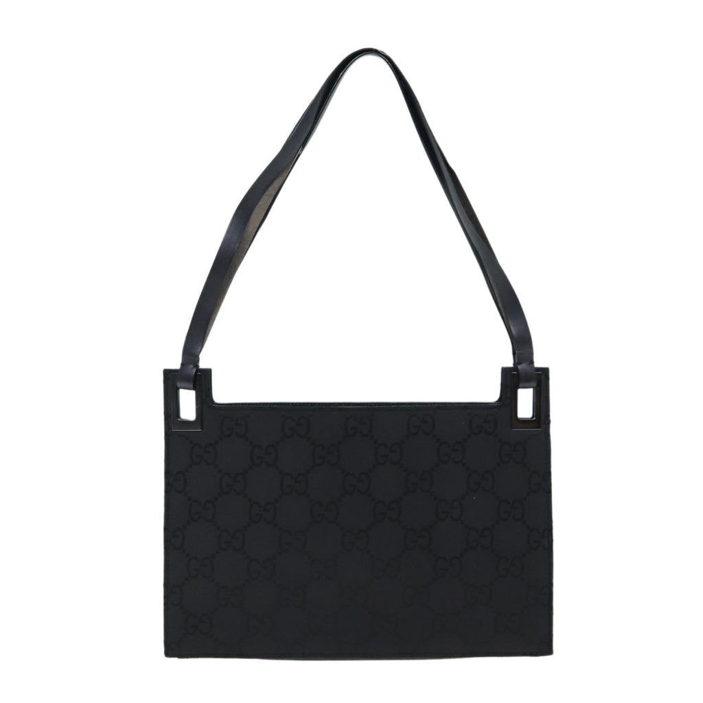GUCCI GG Canvas Shoulder Bag Nylon Black 80174