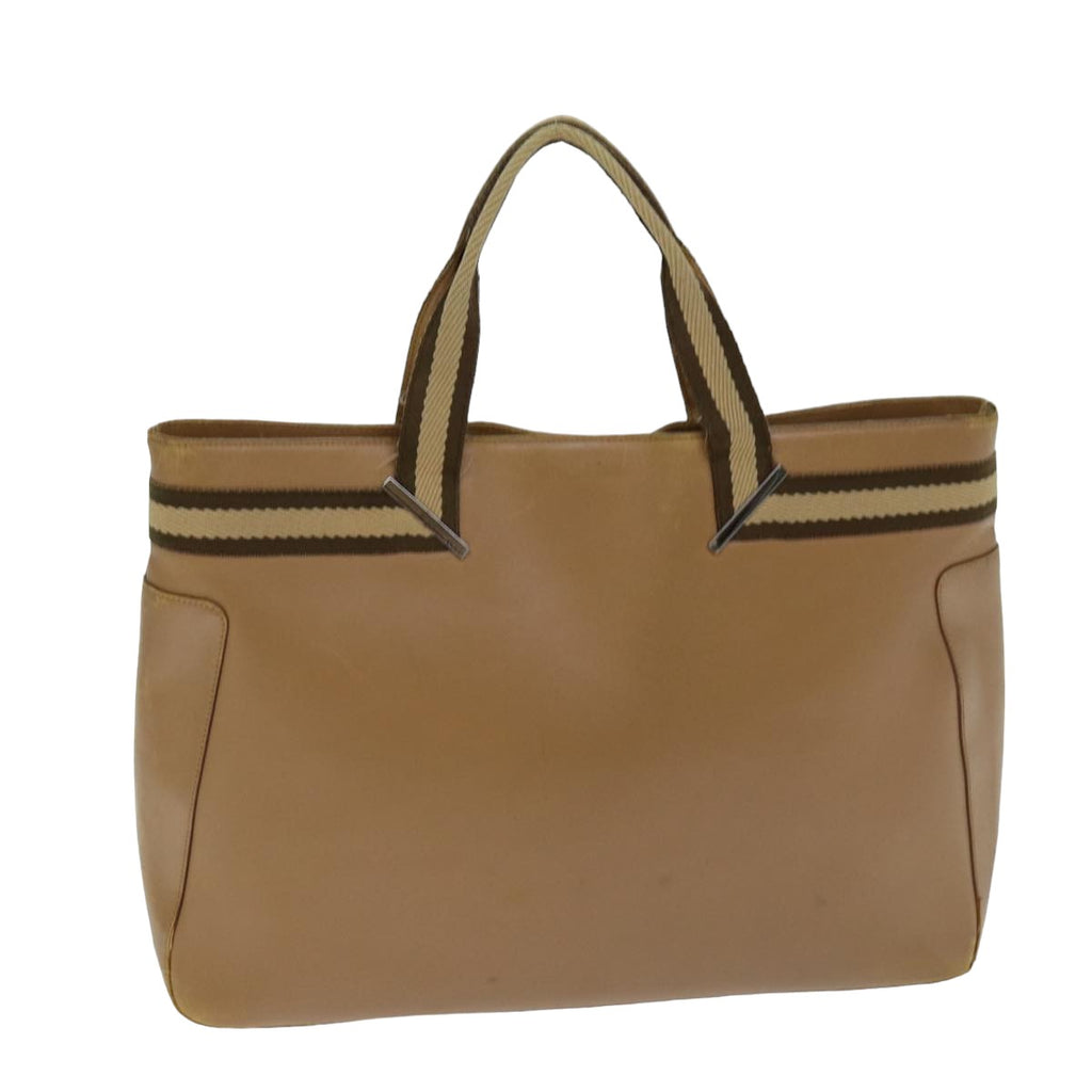 GUCCI Hand Bag Leather Beige 80175